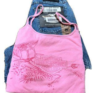 women’s Harley Davison shorts set With Shorts And Tank Top